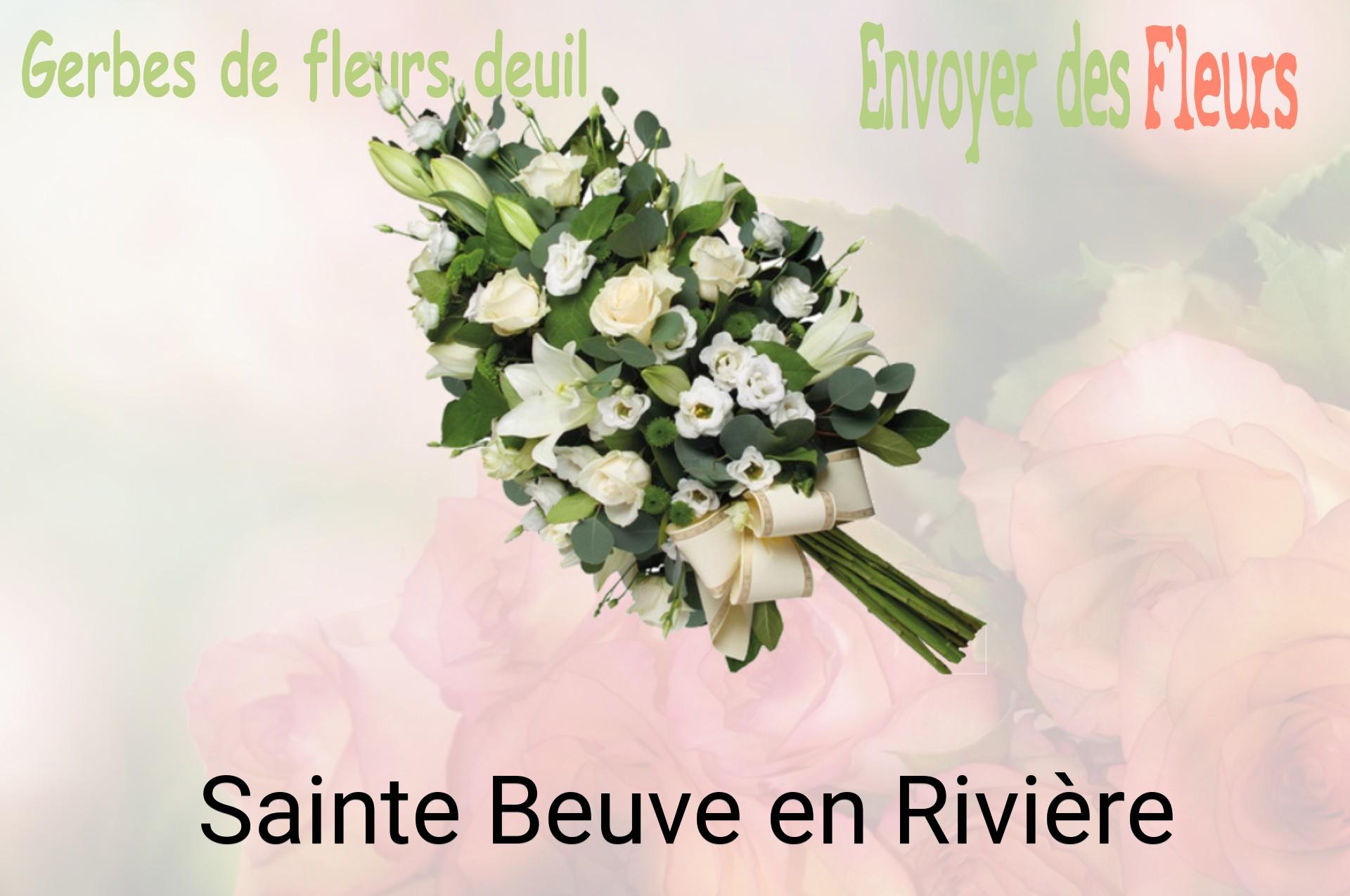 Gerbe de fleurs de deuil livrée à Sainte-Beuve-en-Rivière